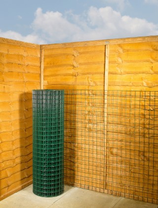 green pvc wire mesh 2 x 2 12G 4ft x 25m