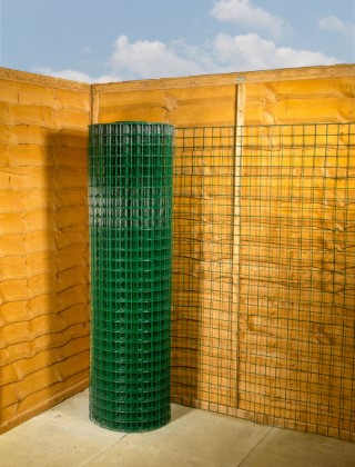 green pvc wire mesh 2 x 2 12G 5ft x 25m