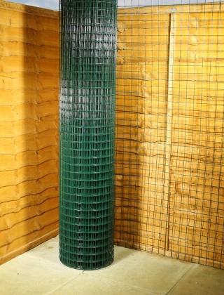 green pvc wire mesh 2 x 2 10G 8ft x 25m