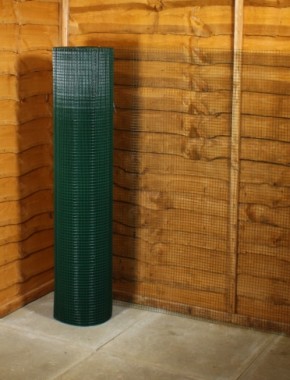 green pvc weldmesh 1/2 x 1/2 19G 4ft x 30m