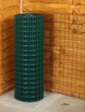 green pvc weldmesh 2 x 2 16G 3ft x 30m