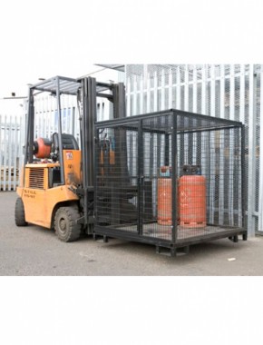 4ft cube gas bottle cage with forklift base