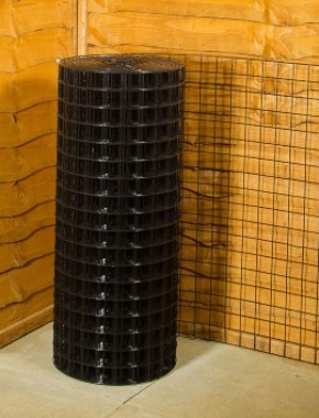 black pvc wire mesh 2 x 2 12G 3ft x 25m