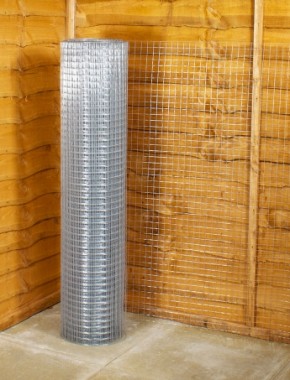 galvanised weld mesh 1 x 1 19G 4ft x 30m