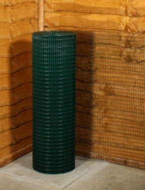 green pvc weldmesh 1 x 1/2 19G 3ft x 30m