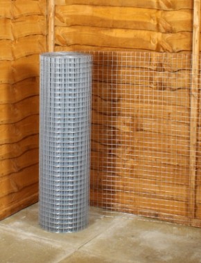 galvanised weld mesh 1 x 1 19G 3ft x 30m