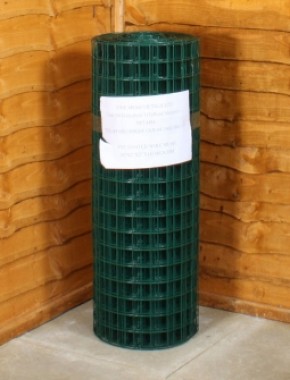 green pvc weldmesh 2 x 2 16G 3ft x 30m 1