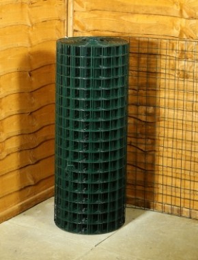 green pvc wire mesh 2 x 2 10G 3ft x 25m