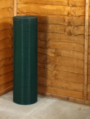 green pvc weldmesh 1/2 x 1/2 19G 3ft x 30m