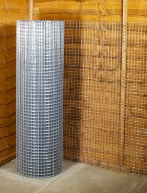 galvanised weld mesh 1 x 1 14G 4ft x 30m