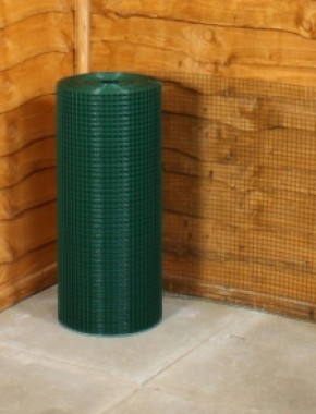 green pvc weldmesh 1/2 x 1/2 19G 2ft x 30m