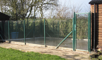 Metal Fencing system used at boarding kennels 